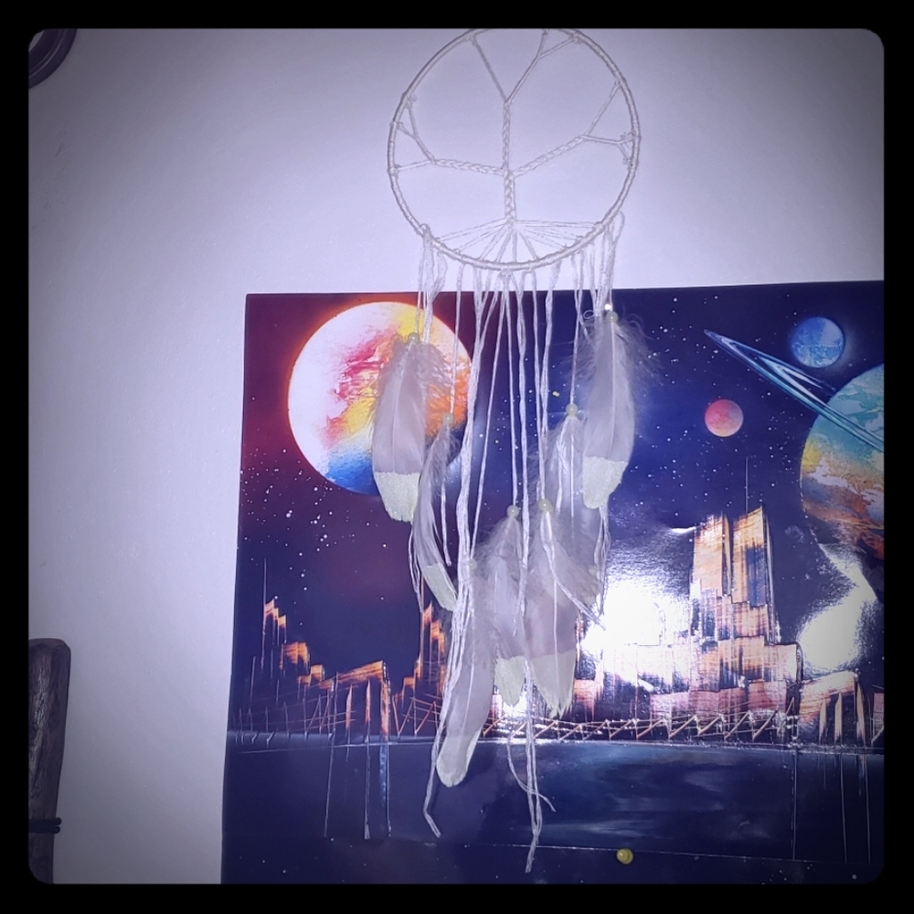 Dreamcatcher White and Glow in the Dark